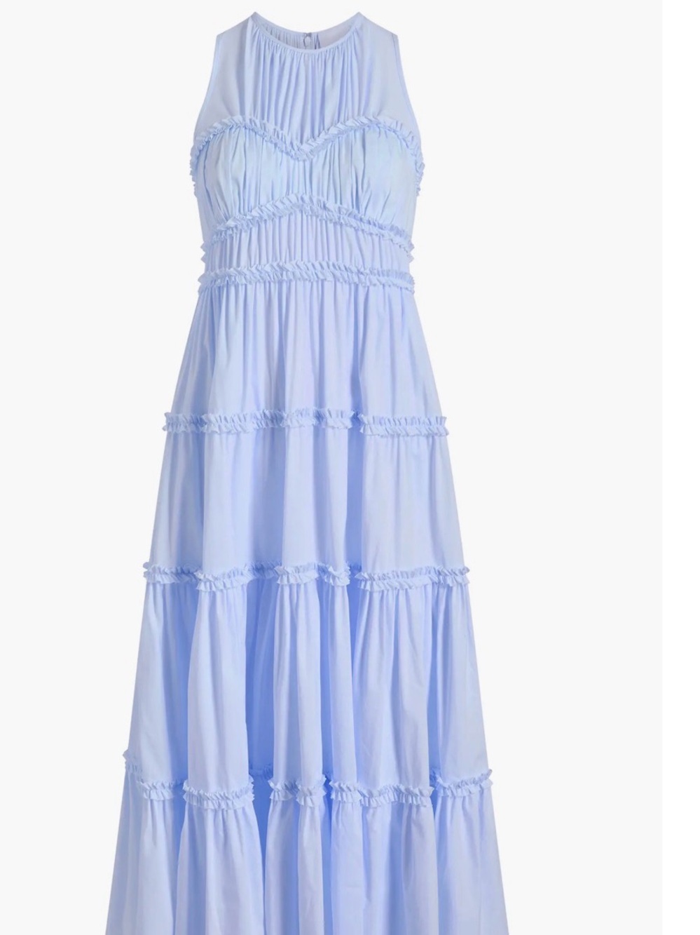 Cinq a Sept Sirrina Ruffle Tiered Dress in Blue Hydrangea NWT Size 2